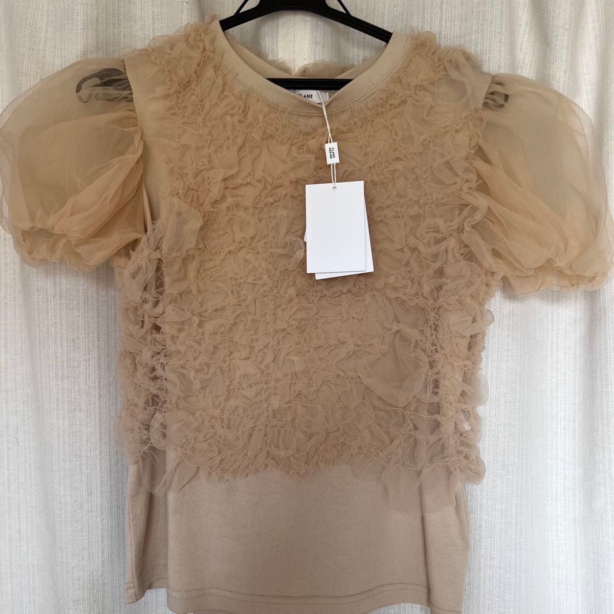 clane TULLE VEST LAYERED TOPS BEIGE クラネ ベージュ|Yahoo clane TULLE VEST LAYERED TOPS BEIGE クラネ ベージュ|Yahoo