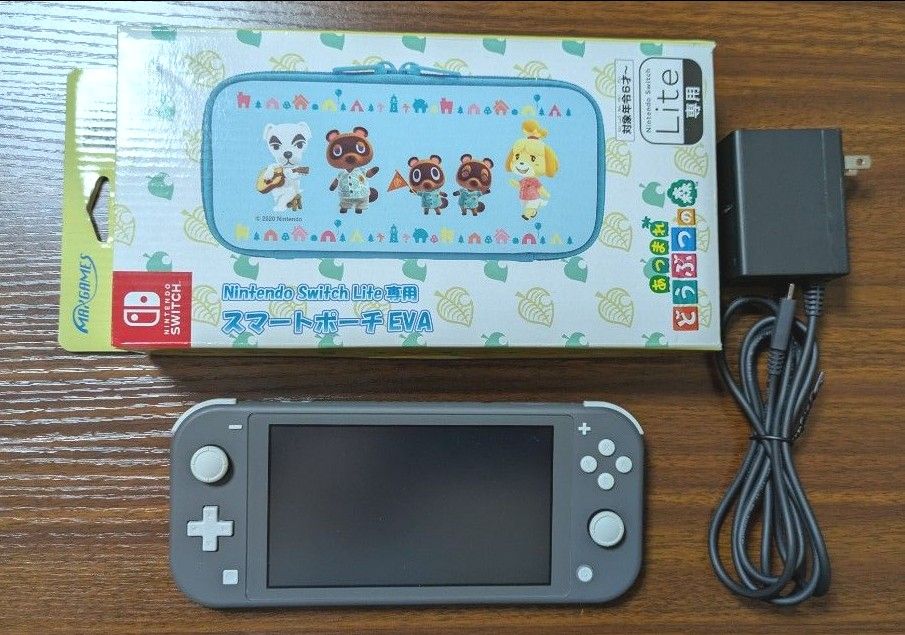 任天堂 Switch Lite グレー&ACアダプター&専用ケース セット