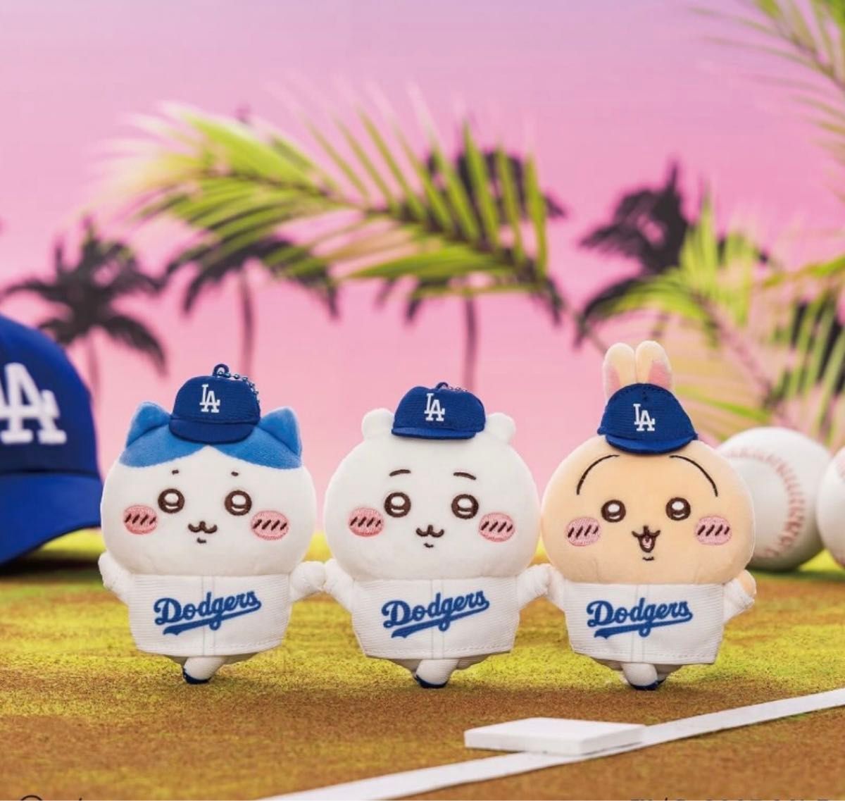 ちいかわ×MLB TOKYO SERIES ドジャース マスコット3種セット ちいかわ×MLB TOKYO SERIES ドジャース マスコット3種セット