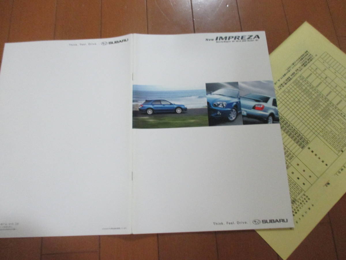 庫25171カタログ スバル インプレッサ Sportsワゴン 15ｉ 2003.12発行 39ページ