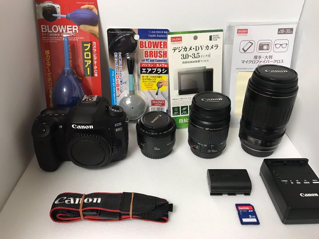ヤフオク! - キャノン Canon EOS 80D 標準&望遠&単焦点ト