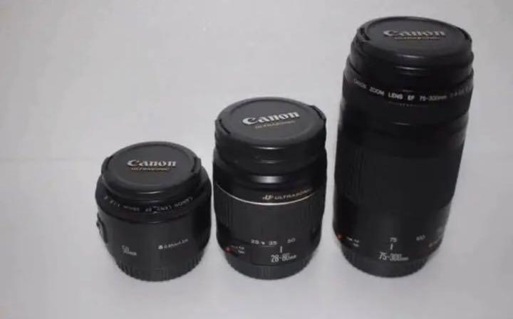 キャノン Canon EOS 80D標準&望遠&単焦点トリプルレンズセット★☆308