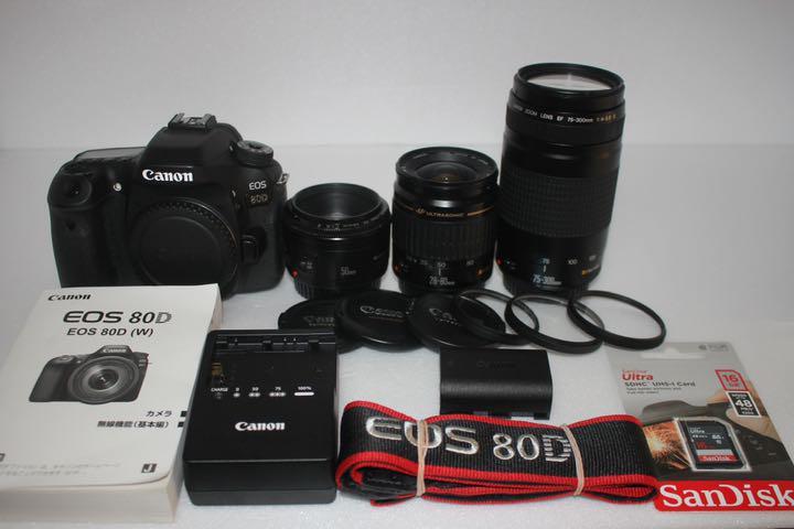 割引クーポン 極上品 トリプルレンズセット262 80D EOS Canon キヤノン