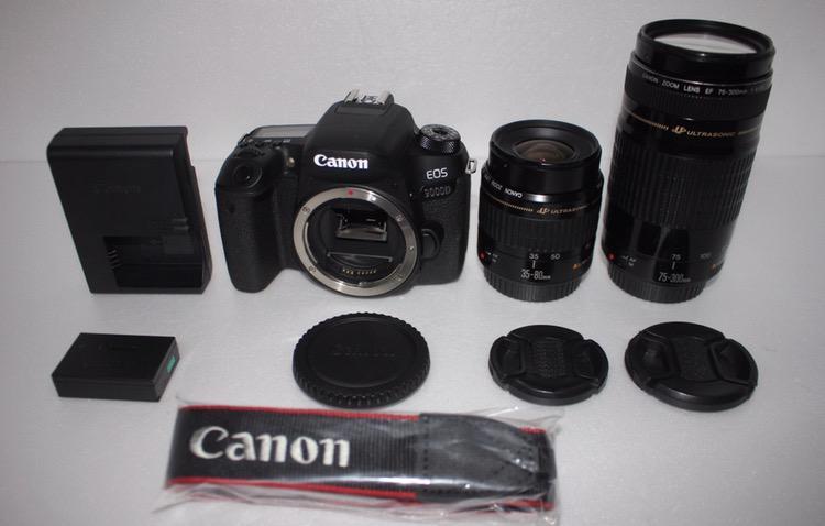 キャノン、人気機種Canon EOS 9000D 標準＆望ダブルレンズセット★☆126
