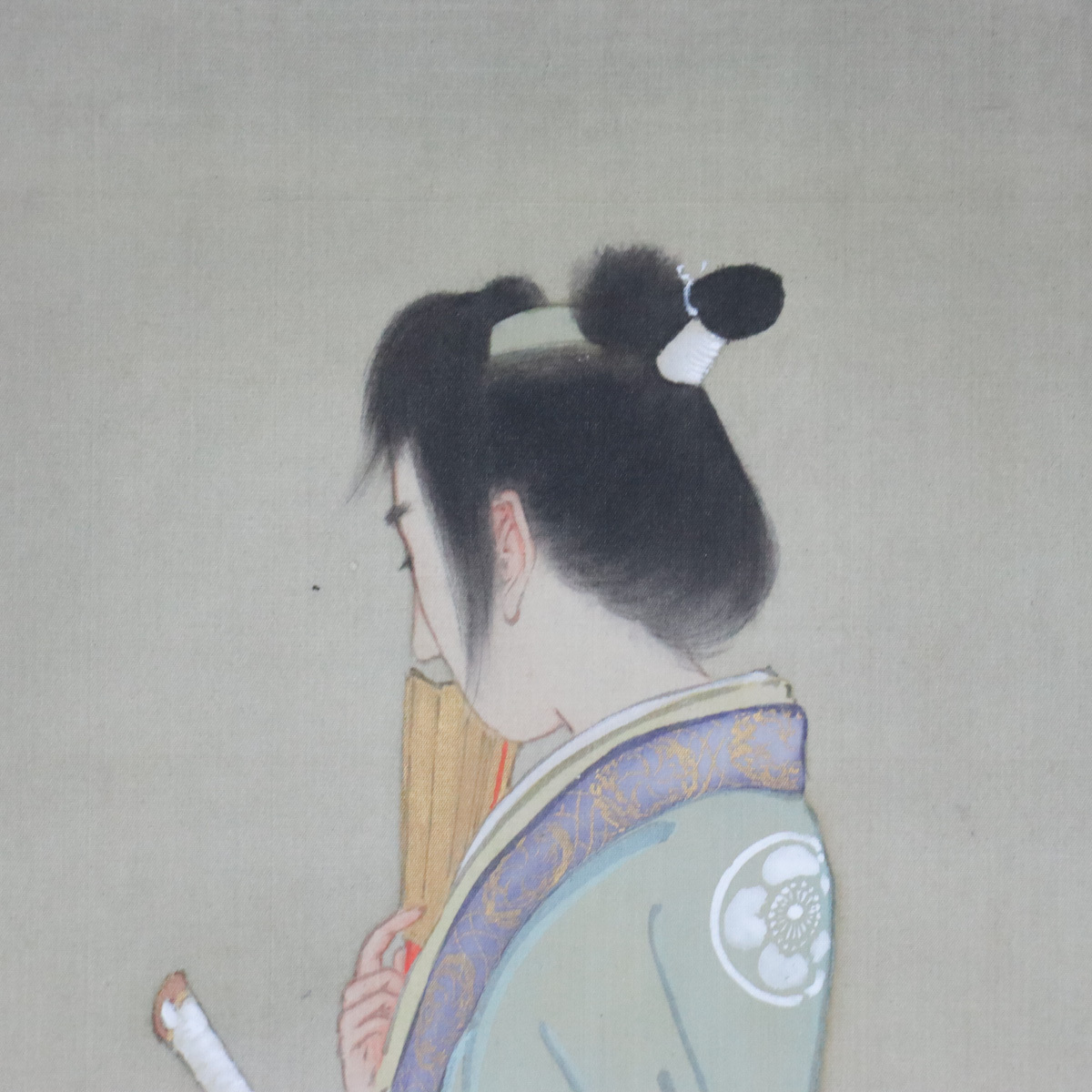 宙】模写 上村松園「賓若衆」絹本 掛軸 落款有 共箱 竹内栖鳳 宙】模写 上村松園「賓若衆」絹本 掛軸 落款有 共箱 竹内栖鳳