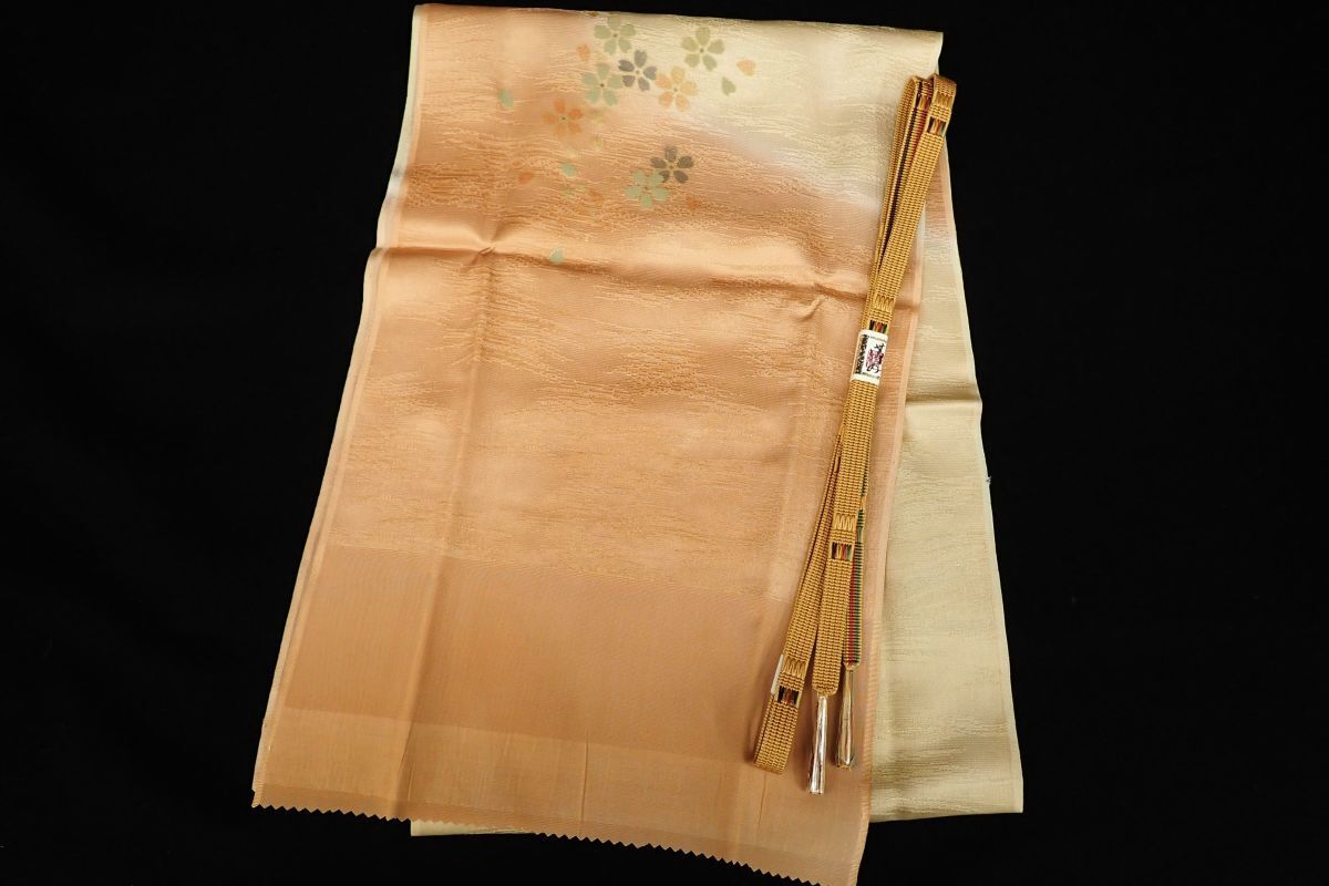 ○和装小物125 未使用 帯揚げ 帯締めセット 長尺 正絹 帯揚げ約 ○和装小物125 未使用 帯揚げ 帯締めセット 長尺 正絹 帯揚げ約