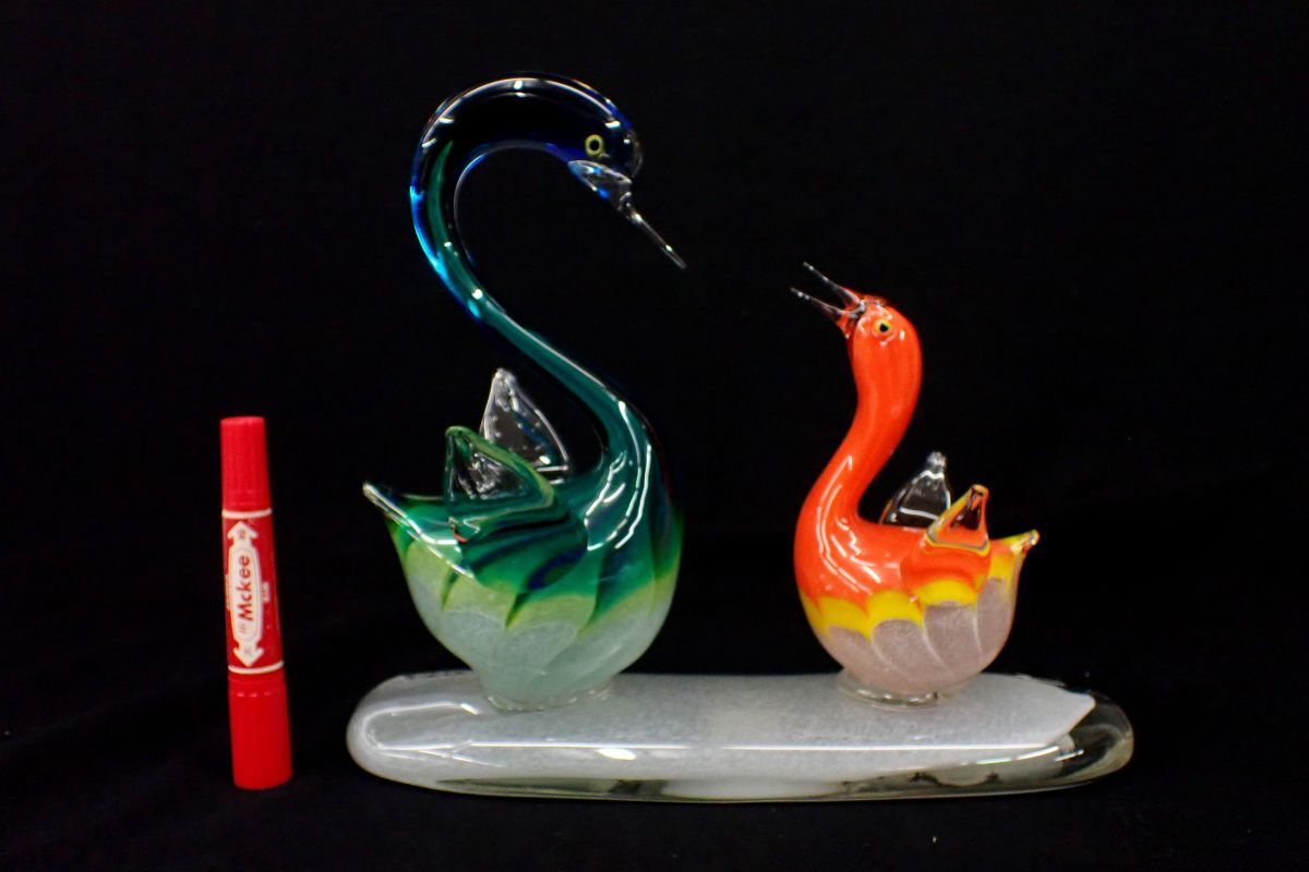 △Multi Glass マルティグラス スワン ガラス製 置物(高さ約27cm △Multi Glass マルティグラス スワン ガラス製 置物(高さ約27cm