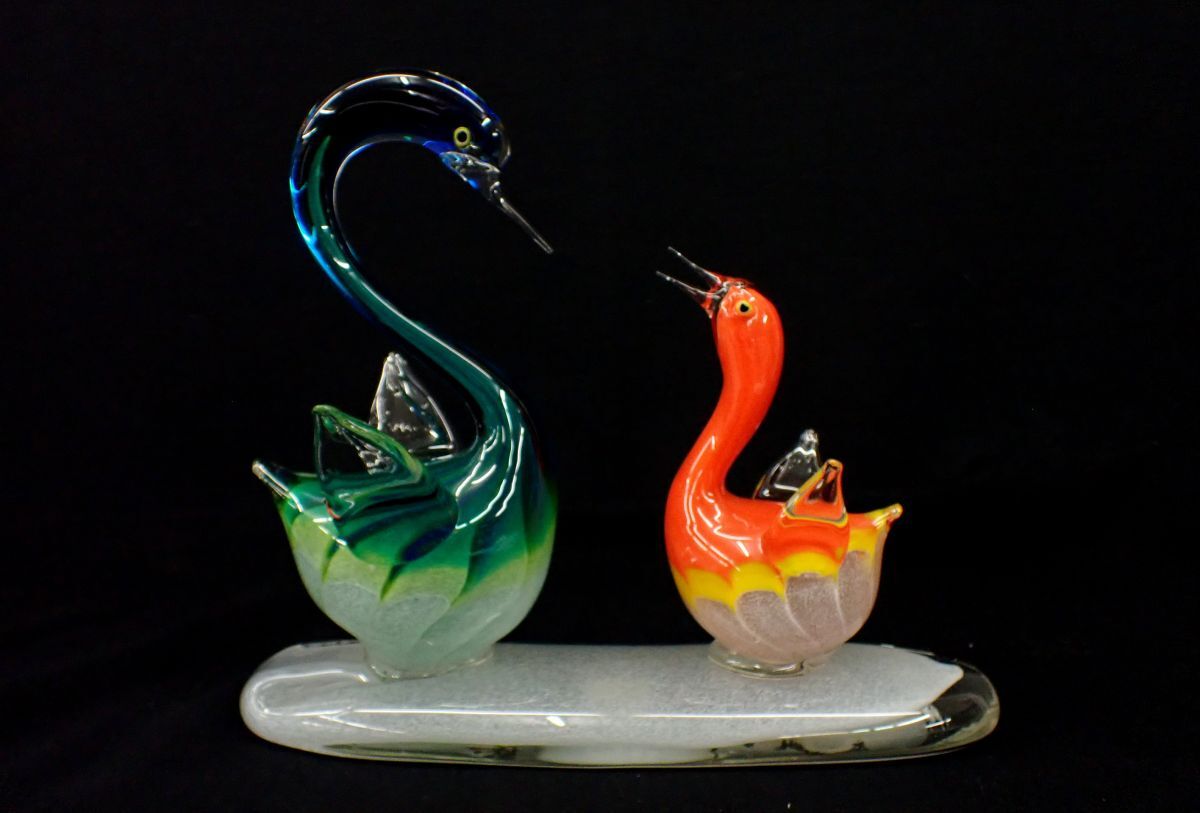△Multi Glass マルティグラス スワン ガラス製 置物(高さ約27cm △Multi Glass マルティグラス スワン ガラス製 置物(高さ約27cm