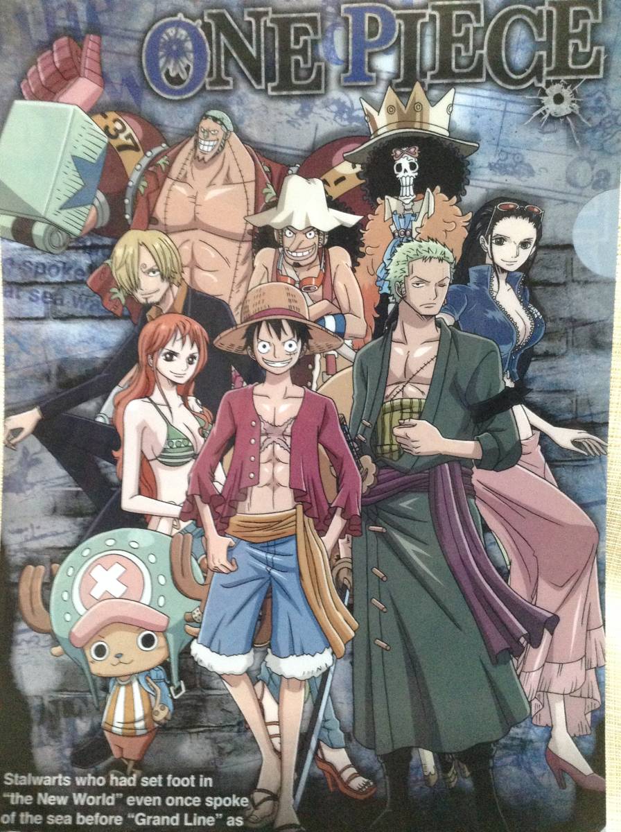 ワンピース 新世界 麦わらの一味 A4クリアファイル ショウワノート クリアフォルダー ONE PIECE_画像1