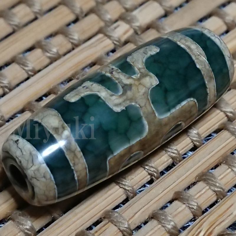 御幸天珠 AG02668 大人天珠 30x12mm 龍紋天珠_画像2