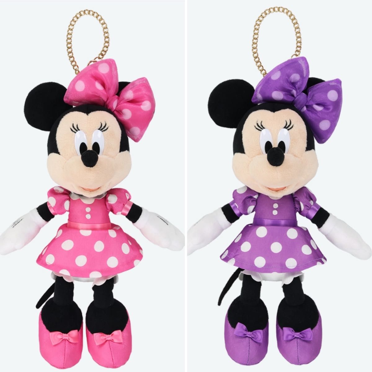 ミニー ぬいぐるみチャーム ミニーの日 ピンク 紫 パープル ミニー ぬいぐるみチャーム ミニーの日 ピンク 紫 パープル