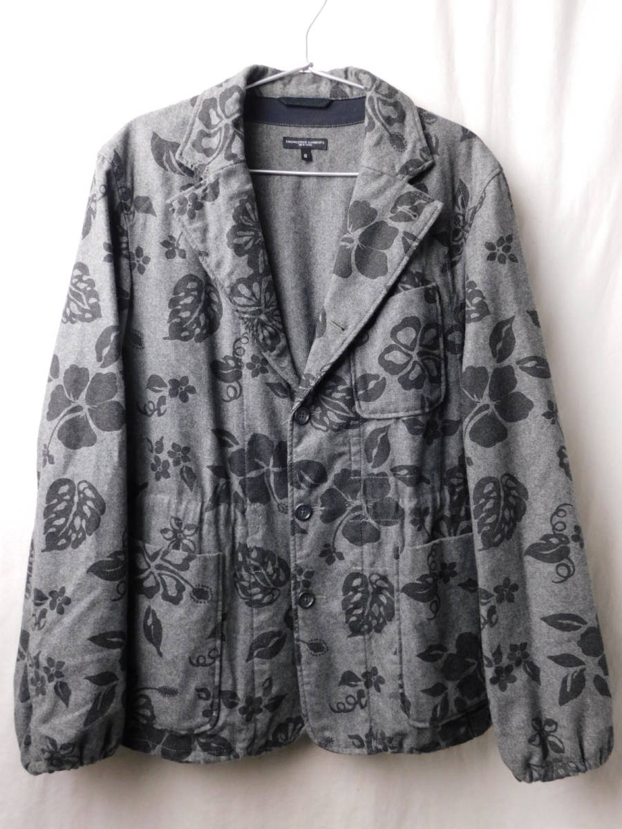 Engineered Garments エンジニアードガーメンツ カシミア混ウール 花柄 ウール テーラードジャケット S USA製_画像1