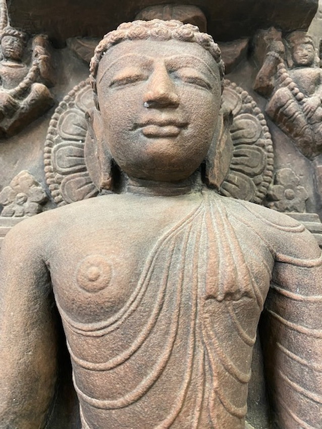 7～8世紀　ポストグプタ様式　仏様の座像　曼荼羅のようなレリーフです_画像3