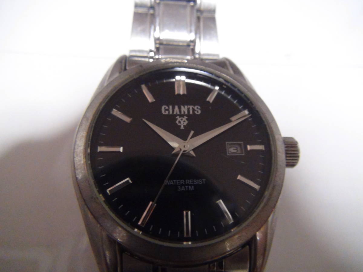 読売ジャイアンツ 巨人の腕時計GIANTS クォーツ メンズ 黒文字盤 ！。