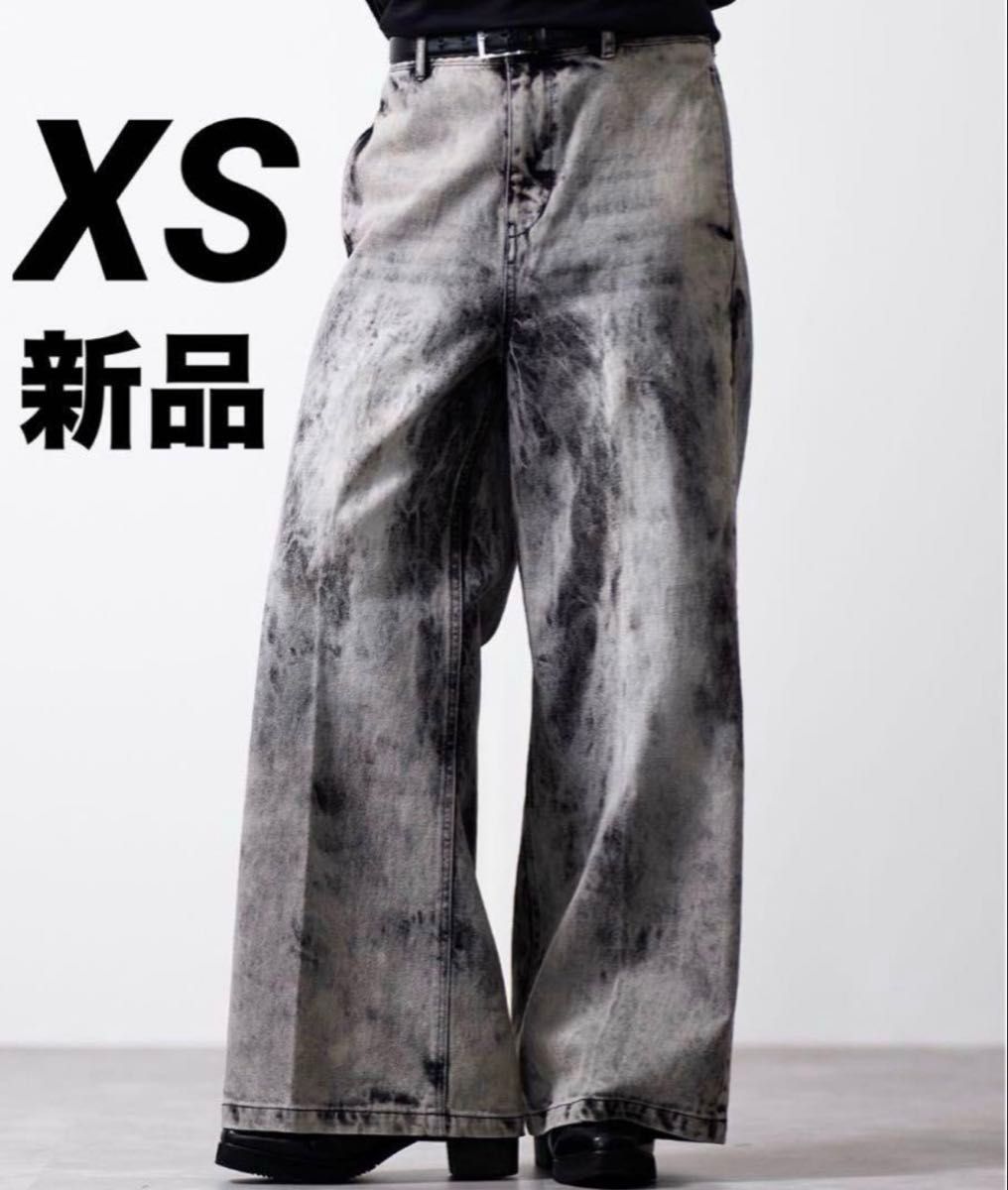 新品 CLEL ヴィンテージデザインフレアデニムパンツ XS ブラック 新品 CLEL ヴィンテージデザインフレアデニムパンツ XS ブラック