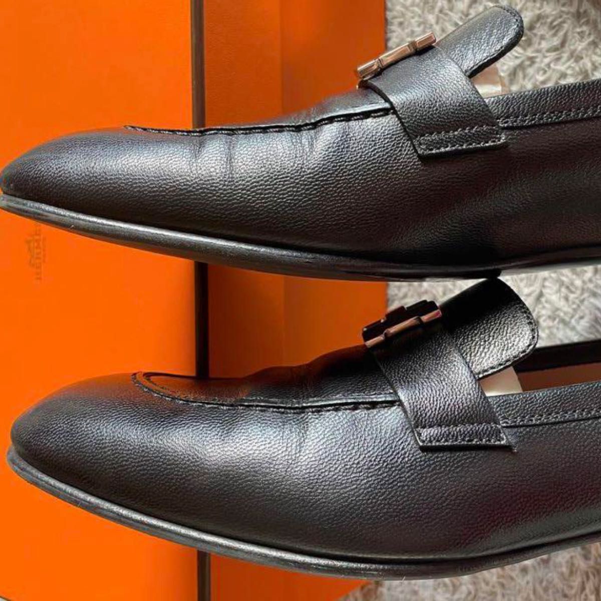 美品 最終値下げ エルメス モカシンローファー パリ 黒 39 保存 美品 最終値下げ エルメス モカシンローファー パリ 黒 39 保存