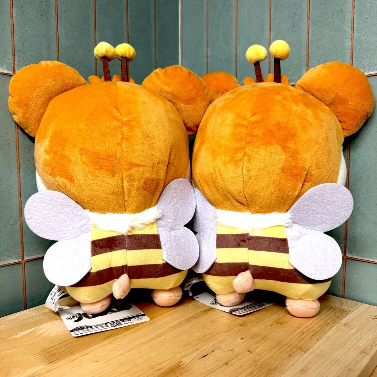 とっとこハム太郎 みつばちBIGぬいぐるみ 2種セット】未使用品 とっとこハム太郎 みつばちBIGぬいぐるみ 2種セット】未使用品