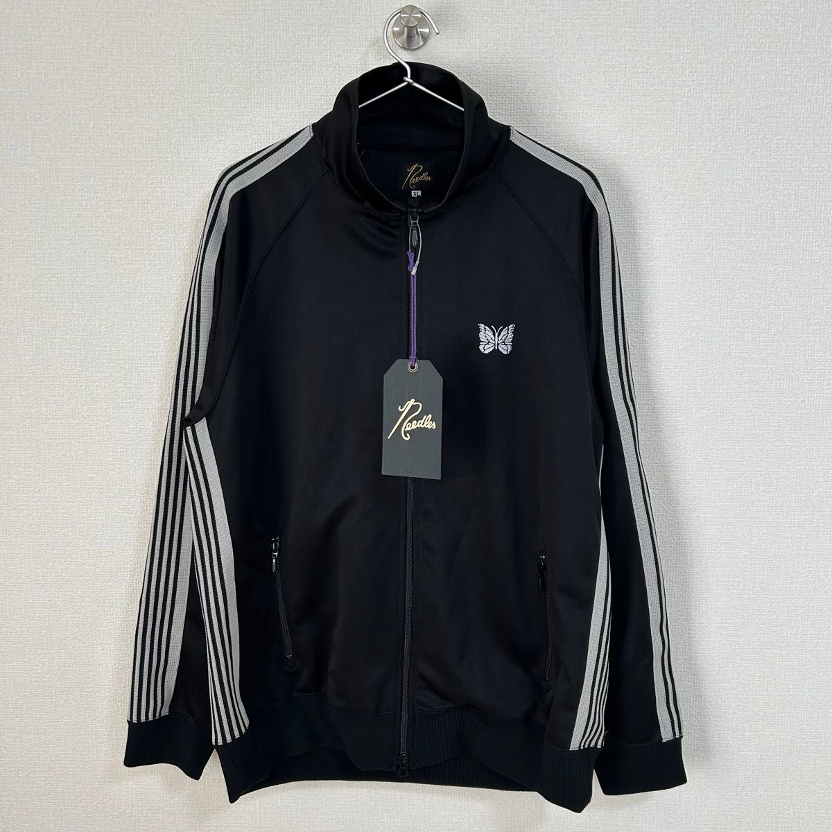 needles LHP 別注 24ss トラックジャケット ブラック グレー needles LHP 別注 24ss トラックジャケット ブラック グレー