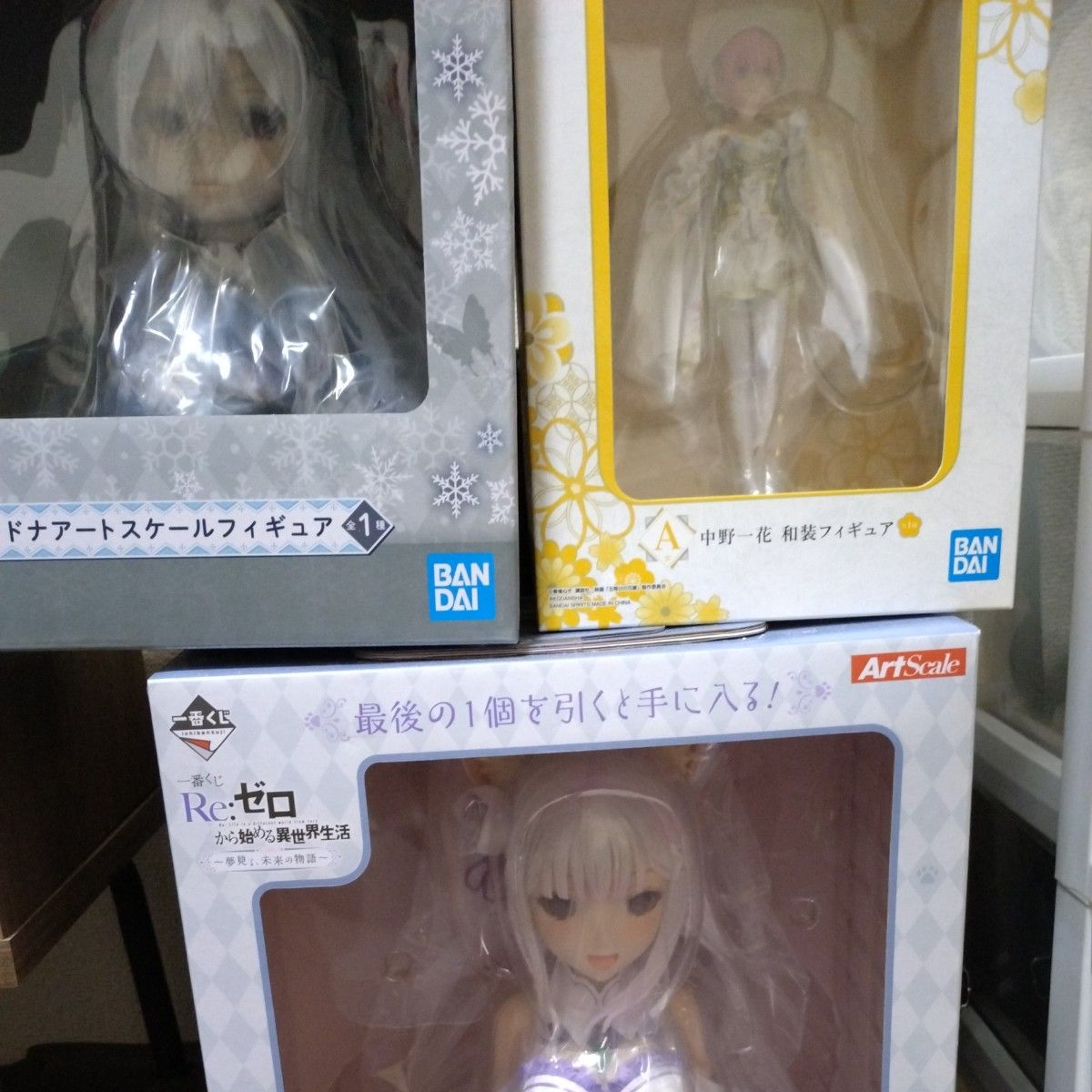未使用品、中野五月、エキドナ、エミリア 一番くじ A賞ラストワン賞まとめ売り フィギュア 五等分の花嫁 Re
