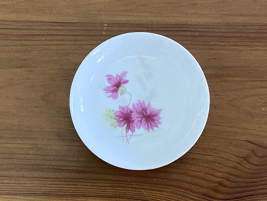 台湾レトロ 大同製 豆皿花柄ピンク 台湾食器 ヴィンテージ日本代购 买对网