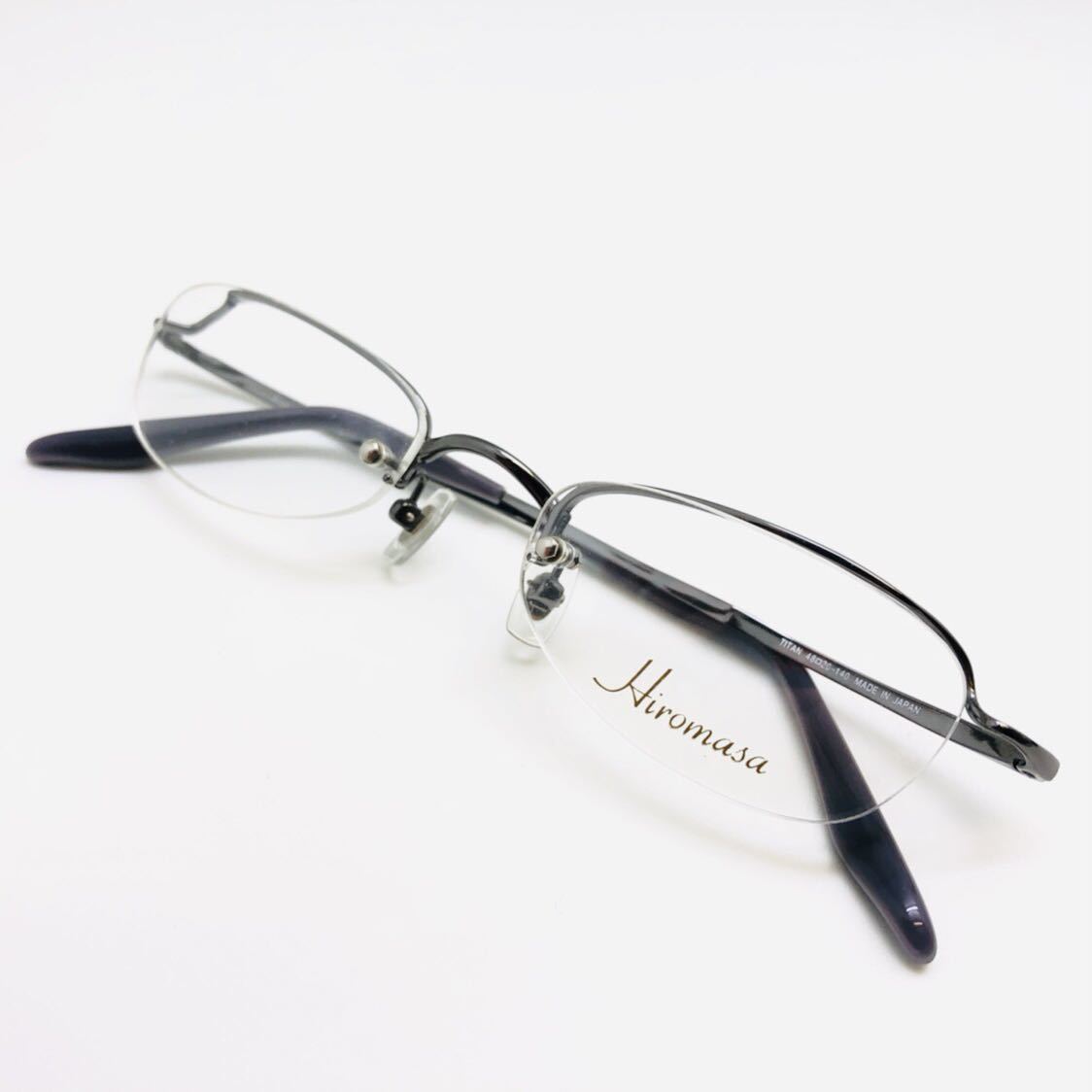 新品 ブランド Hiromasa 日本製 眼鏡 メガネ 綺麗 上品 オシャレ TITAN チタン_画像1