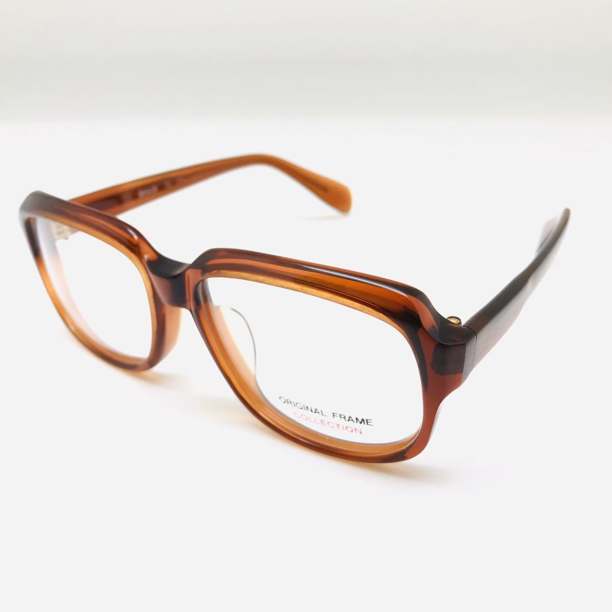 新品 オリジナル 眼鏡 メガネ 極太 オシャレ 綺麗 ブラウン 茶色系統