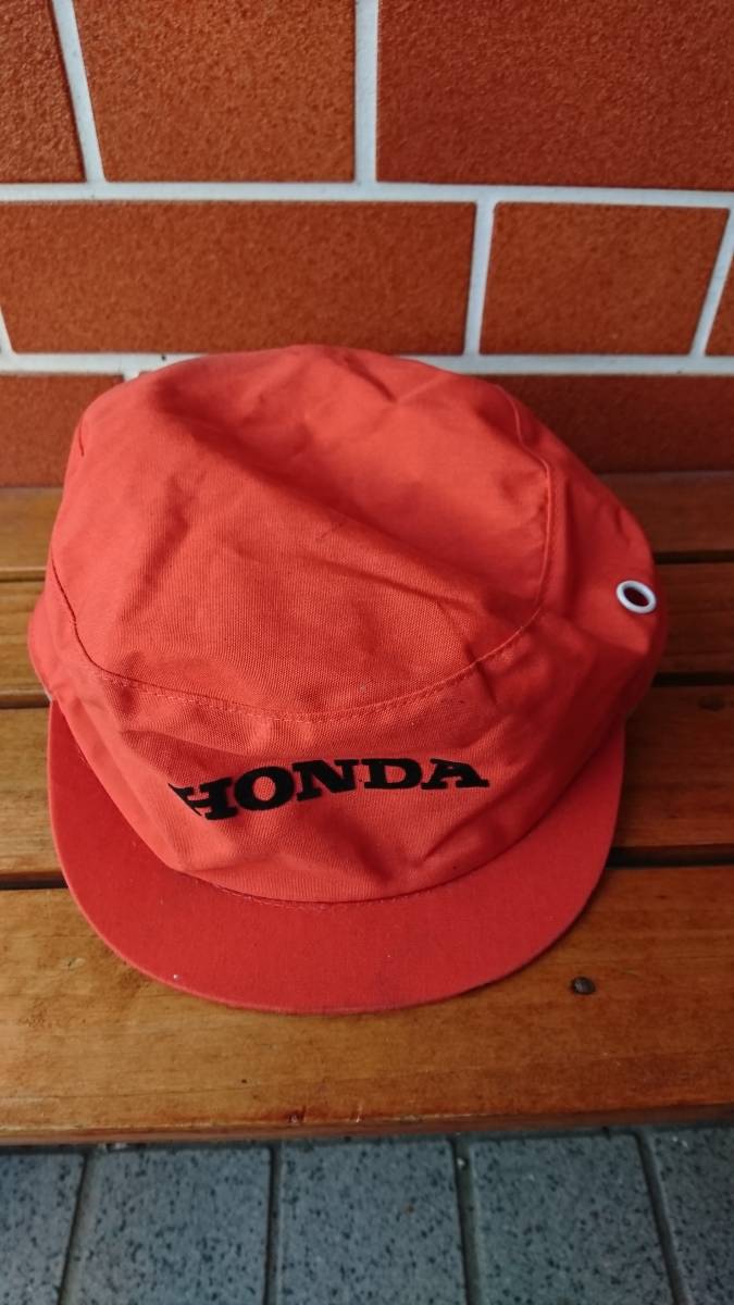  подлинная вещь Showa эпоха Heisei Honda 360 механик & завод шляпа красный цвет ( новый товар )