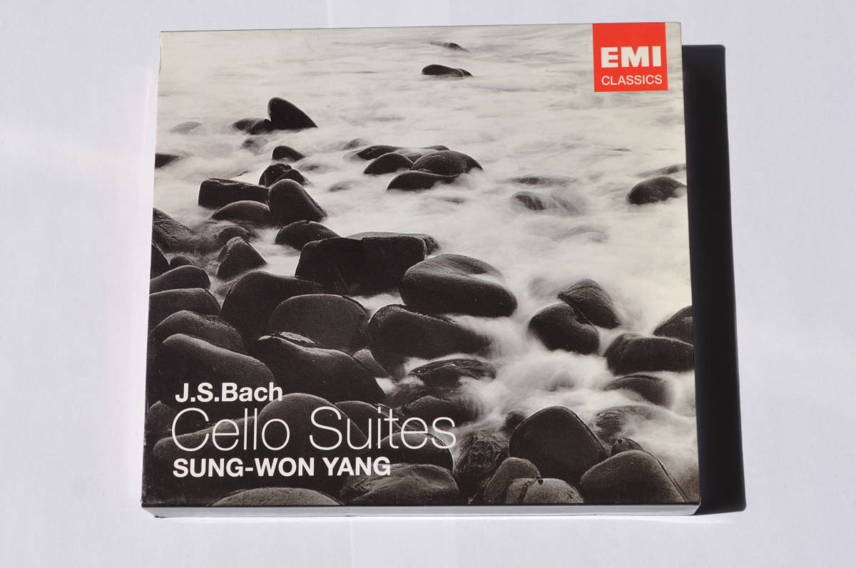 バッハ：無伴奏チェロ組曲（全６曲）＠ヤン・スンウォン/2004/EMI輸入盤/2CD/解説書、サイン有り_画像2