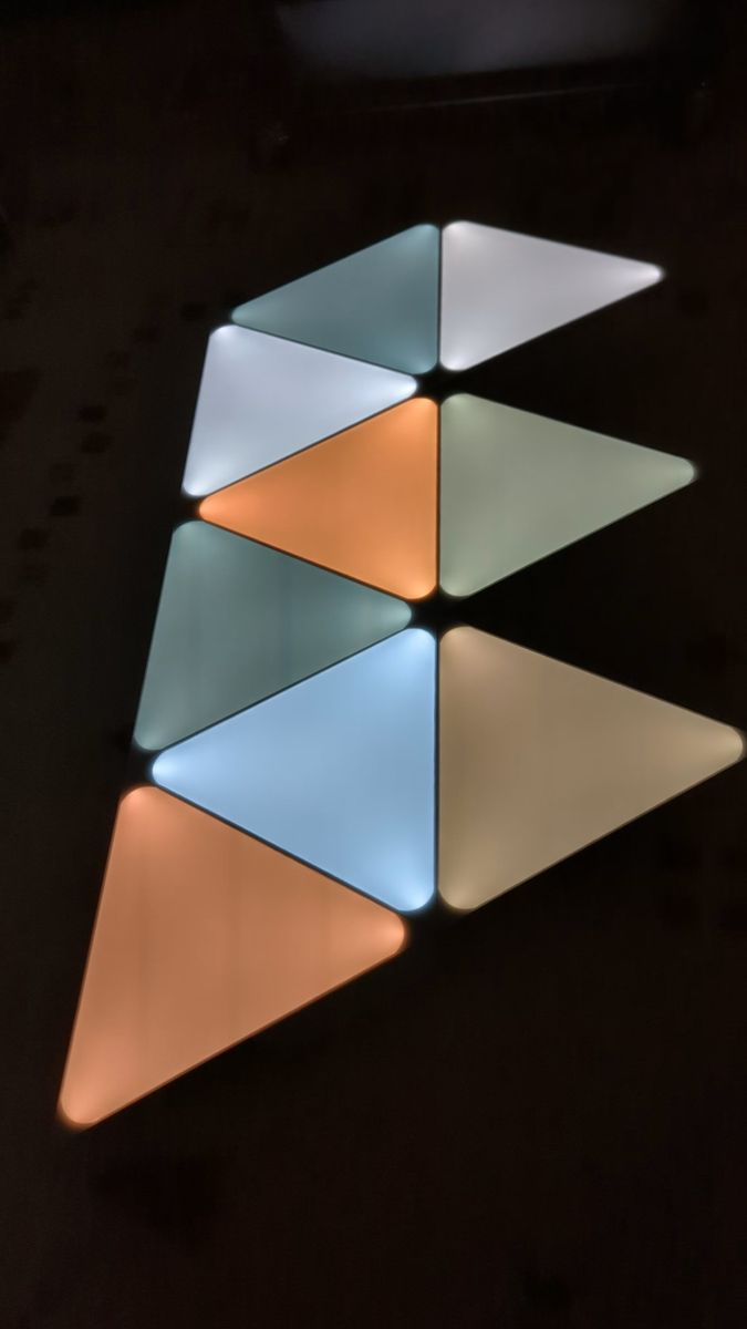 美品 ナノリーフ nanoleaf shapes triangles smarter kit