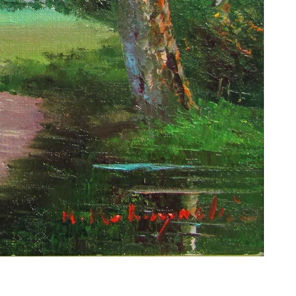 即納○ 油彩画 小林幸三 「小屋へと続く道」 F6号 額入り 油絵 即納○ 油彩画 小林幸三 「小屋へと続く道」 F6号 額入り 油絵