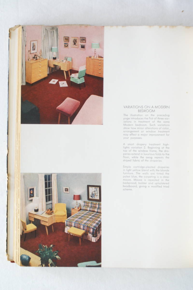  free shipping! foreign book Vintage 1950 period DECORATING Home * deco re-ting interior American housing book@@ 40\'s 50\'s 60\'s furniture eames