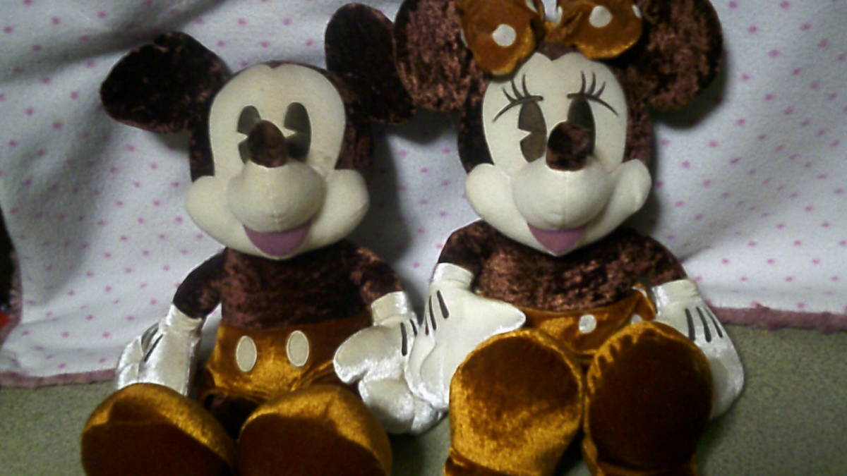 1999年 Disney ディズニー ミッキーマウス ミニーマウス ぬいぐるみ ファンタジーアミューズ SEGA セガ 非売品 レア