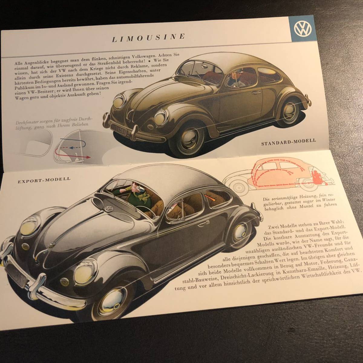  air cooling VW oval Beetle catalog smaller 1953 year 9 month 1954 year of model very beautiful condition 