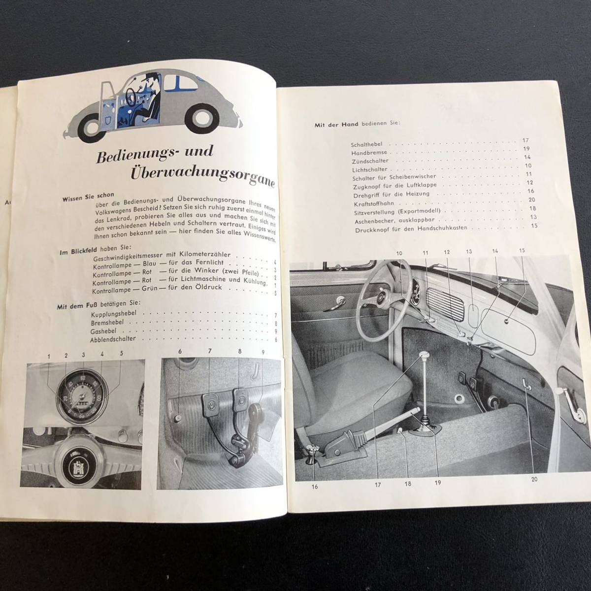  air cooling VW Beetle tsu vi ta- manual rare 1952 year 9 month at that time mono original used condition 