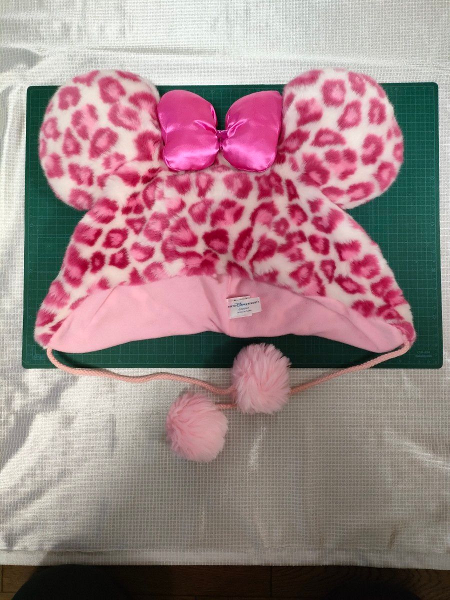 ディズニー ファンキャップ ヒョウ柄 ミニーマウス
