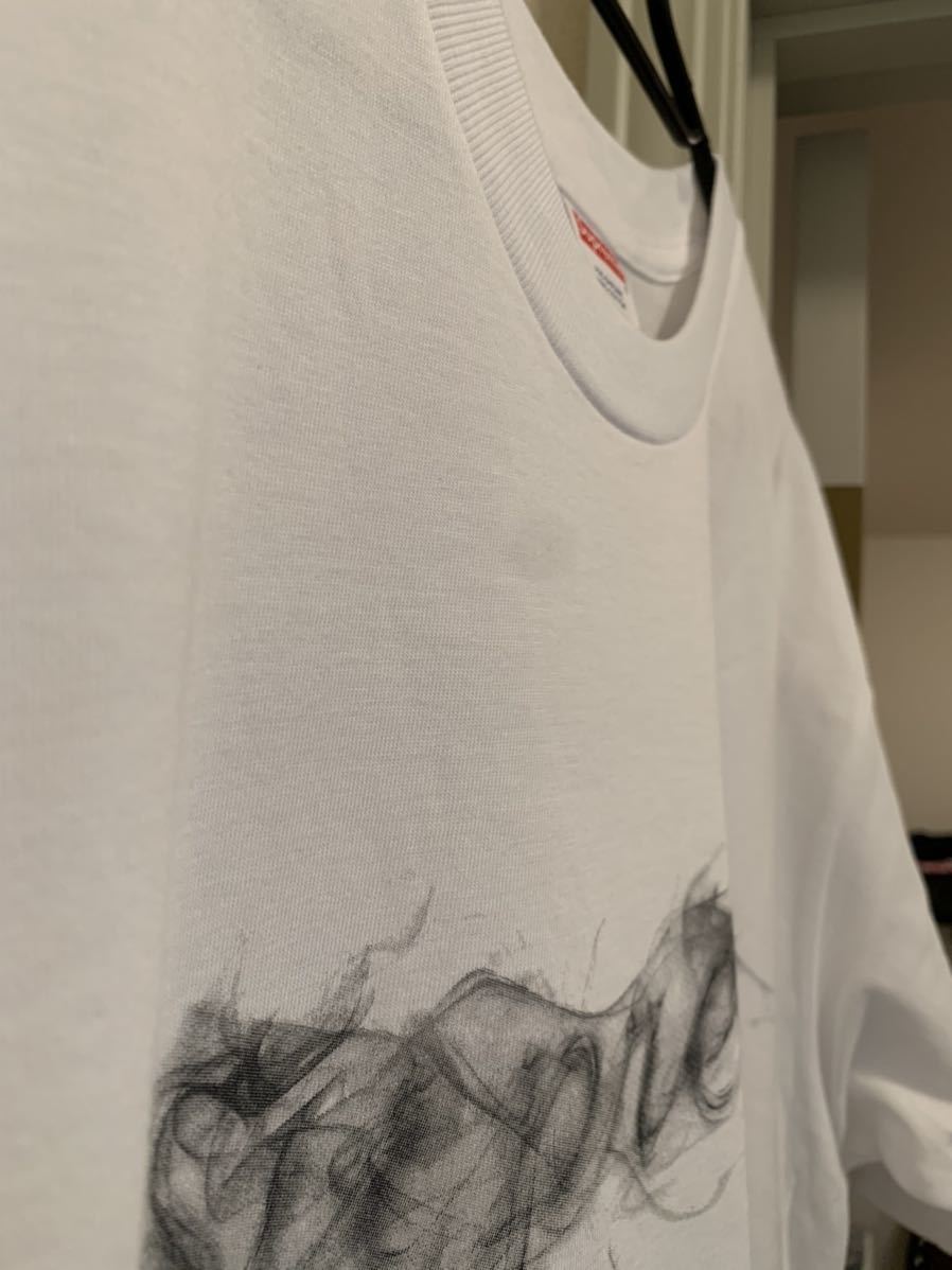 L Supreme Smoke Tee White Large 19FW シュプリーム スモーク ティー 半袖 Tシャツ ホワイト 白 19AW 中古_画像6