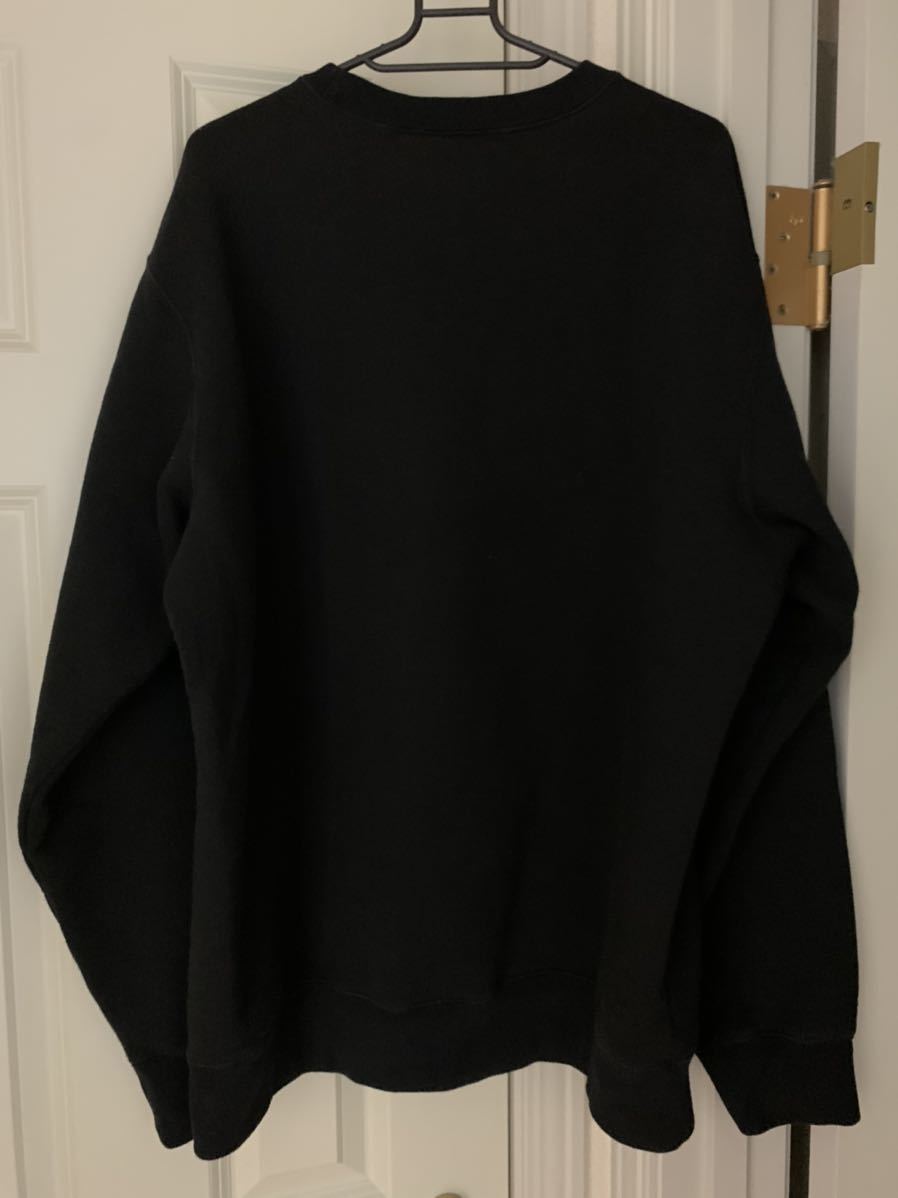 L Supreme Small Box Logo Contrast Crewneck Large Black シュプリーム スモール ボックス ロゴ ボックスロゴ クルーネック トレーナー