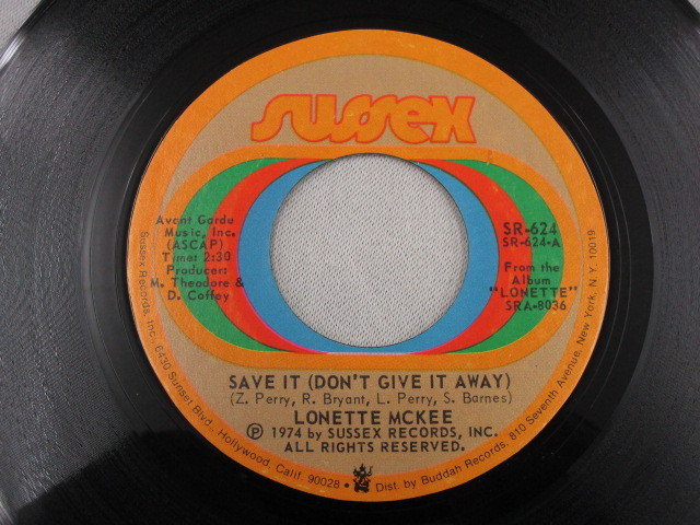 【SOUL７”】LONETTE MCKEE / SAVE IT(DON'T GIVE IT AWAY)、DO TO ME_画像2
