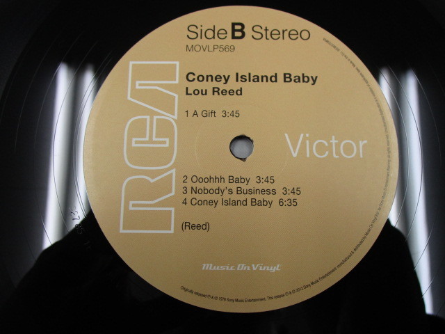 【LP】LOU REED / CONEY ISLAND BABY (180GRAM AUDIOPHILE VINYL PRESSING)_画像6