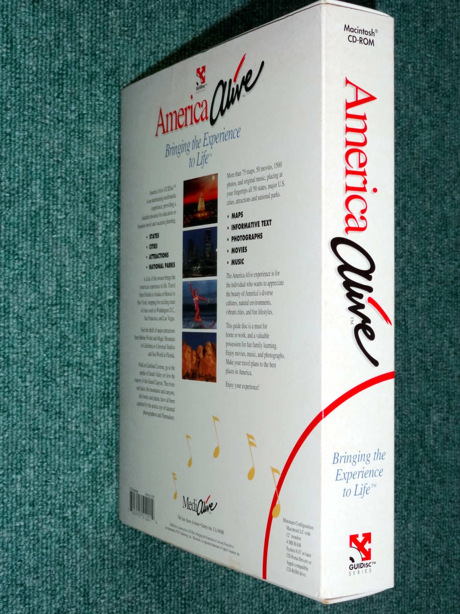 珍品 America Alive for Macintosh Bringing the Experience to Life GUIDisc SERIES MediAlive 激レア_画像4