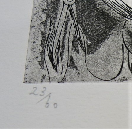 瑛九　銅版画　『 SCALE 　C 』 未使用シート 東京国立近代美術館収蔵_画像5