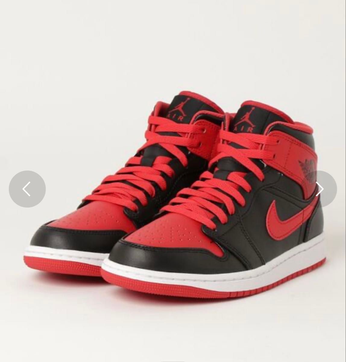 AIR JORDAN 1 MID エアジョーダン 桜木花道 バッシュ NIKE 赤黒 AIR JORDAN 1 MID エアジョーダン 桜木花道 バッシュ NIKE 赤黒