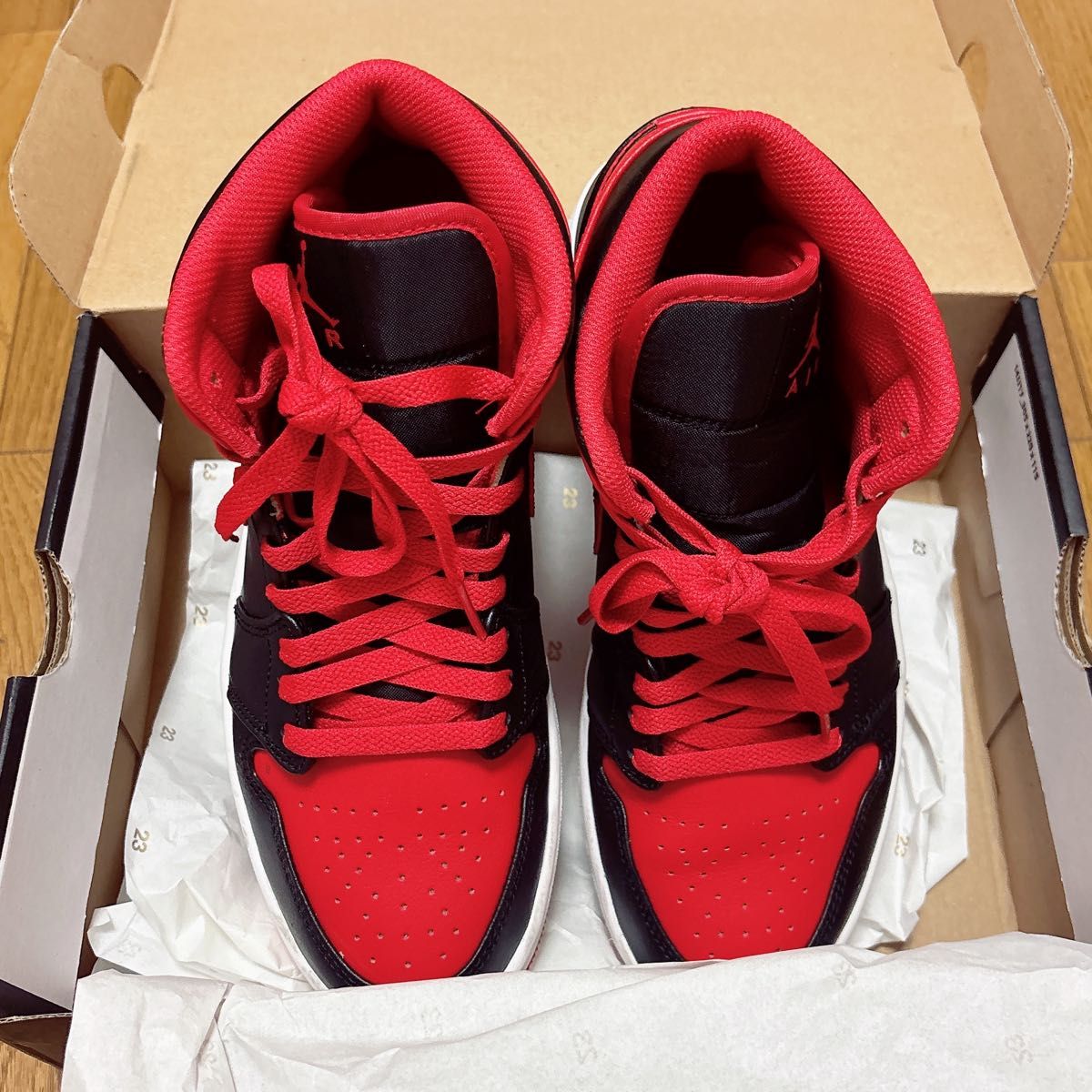 AIR JORDAN 1 MID エアジョーダン 桜木花道 バッシュ NIKE 赤黒 AIR JORDAN 1 MID エアジョーダン 桜木花道 バッシュ NIKE 赤黒
