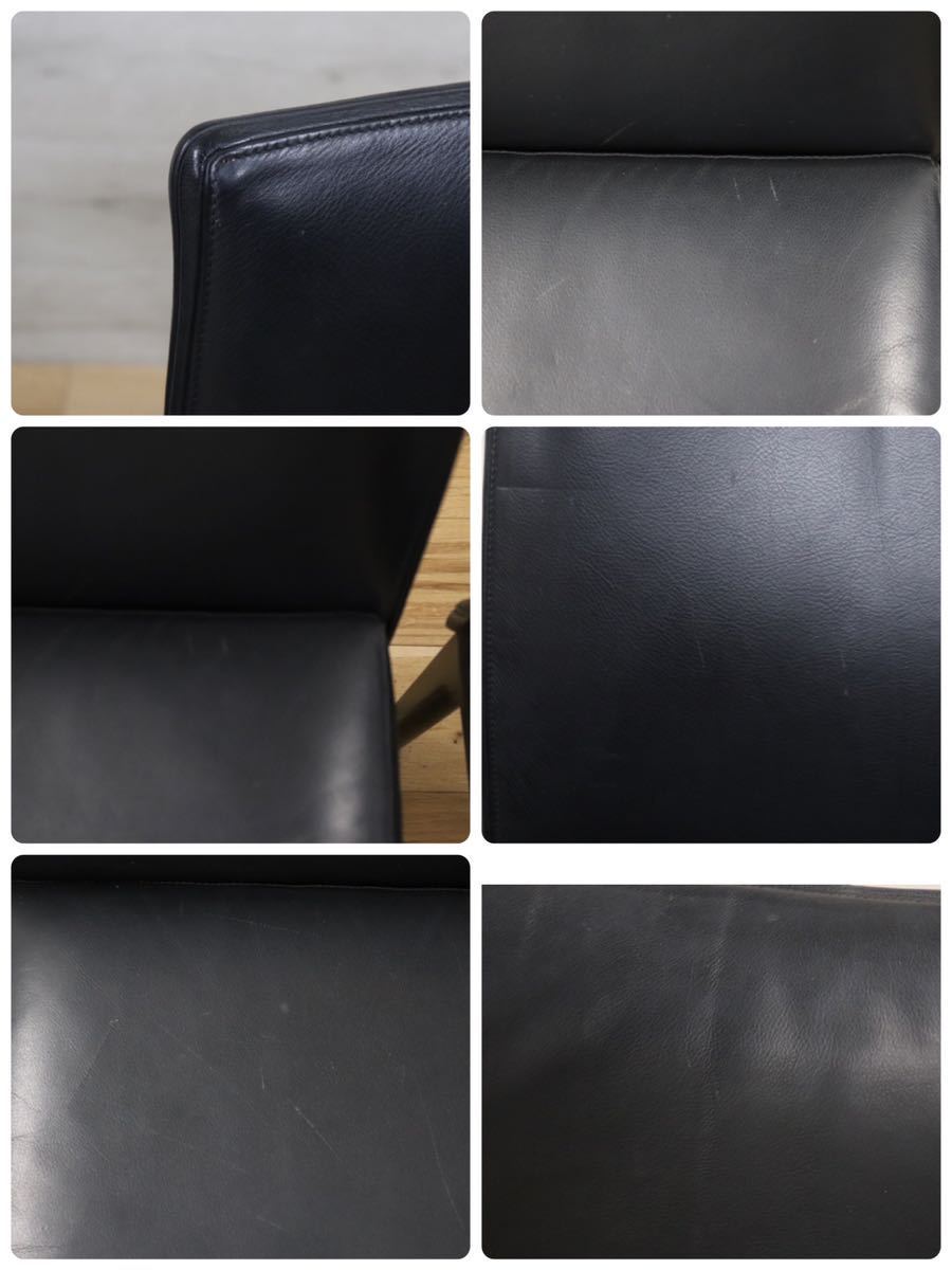 GMDH310WITTMANN / vi to man седан стул 6 ножек комплект чёрный общий кожа IDC большой . мебель Австрия обычная цена примерно 182 десять тысяч Jan Armgardt
