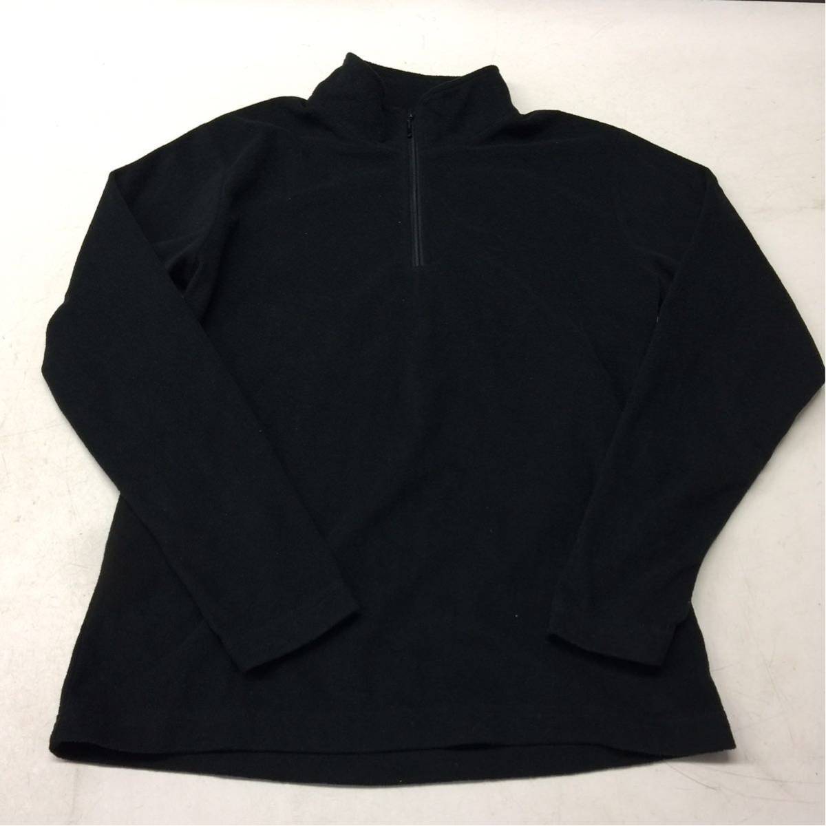  free shipping *IGNIO iHEAT*ignio* fleece * half Zip * long sleeve high‐necked sweatshirt * black black *L size * unisex #20304sj7