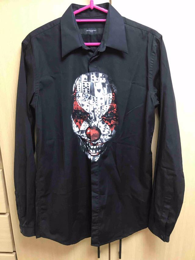 正規 GIVENCHY ジバンシー ジバンシィ トランプ ピエロ 比翼 ドレスシャツ 37 14 1/2