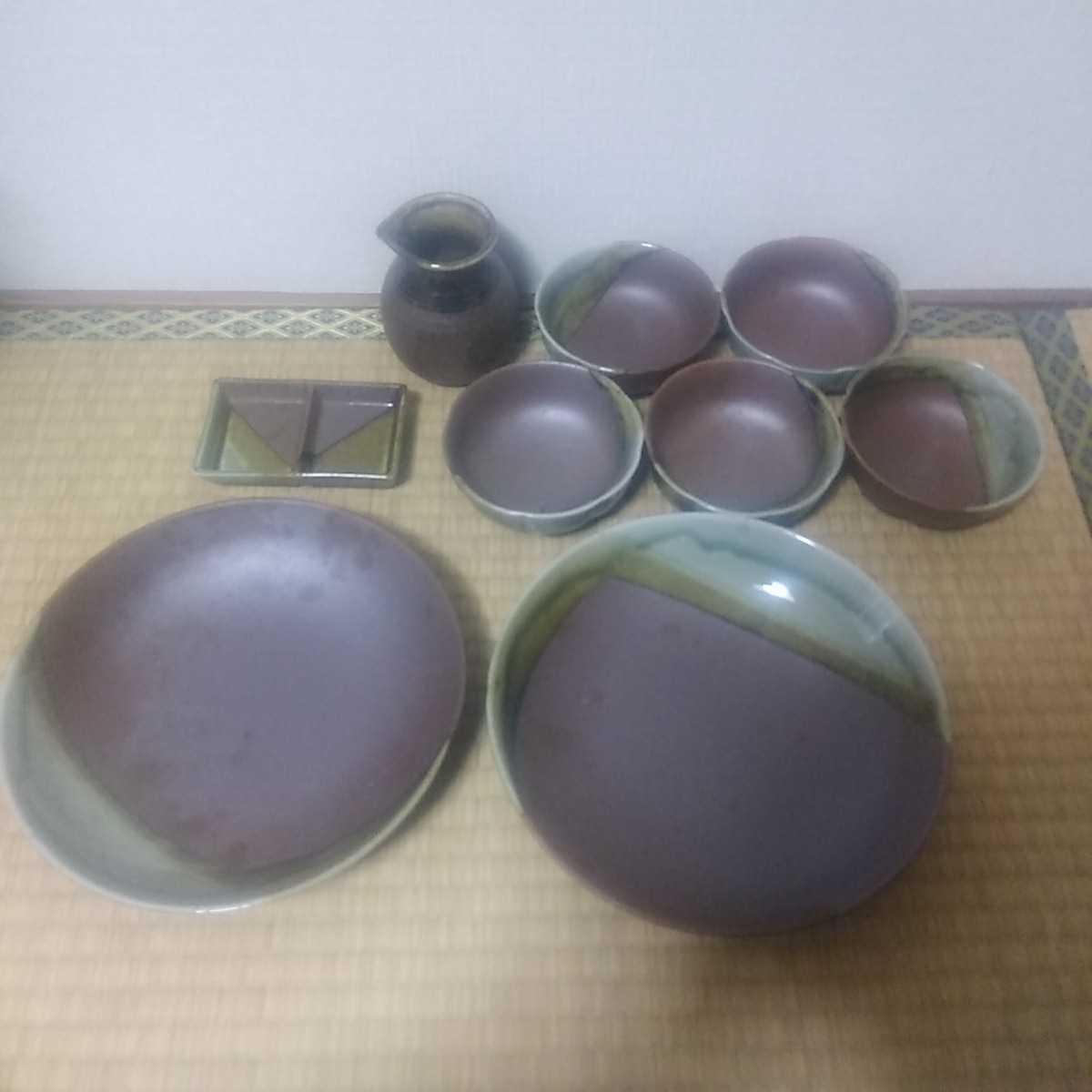 三洋陶器　美濃鉄釉　料理揃　和食器 _画像1