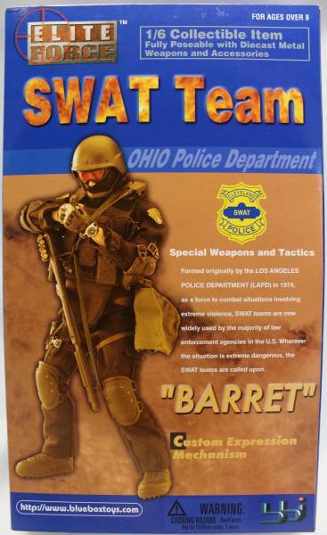 OJ21エリートフォースELITE FORCE SWAT TEAM Police”BARRET”BLUE BOX Toysスワット チーム_画像1