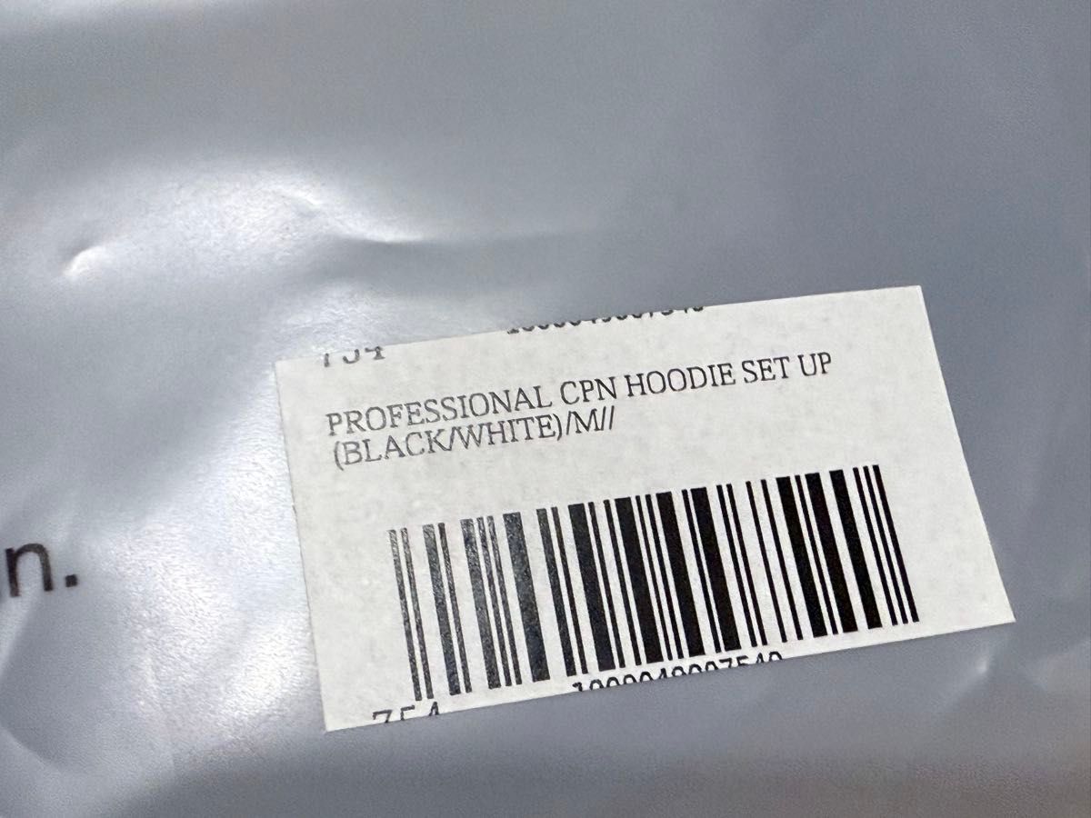 即日発送 PROFESSIONAL CPN HOODIE SET UP (BLACK × WHITE) M 即日発送 PROFESSIONAL CPN HOODIE SET UP (BLACK × WHITE) M