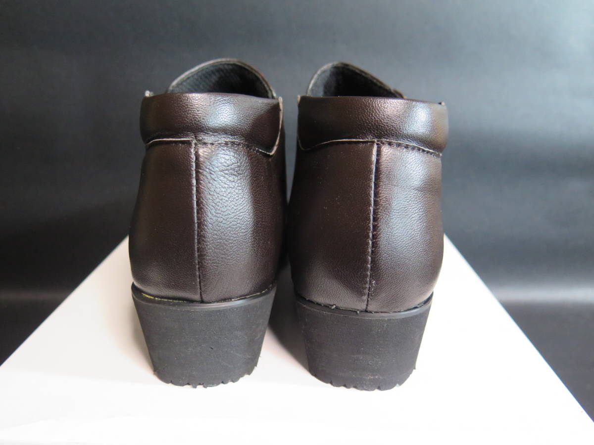 No.32 unused .. put on footwear degree Bonlainebonre-n side Zip comfort shoes size inscription :23.0EEE tea Brown 